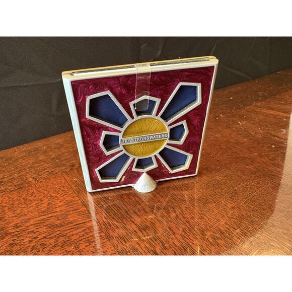 Jay Strongwater Leland Swarovski & Enameled Picture Frame 3”x3” Early Piece - Picture 4 of 10